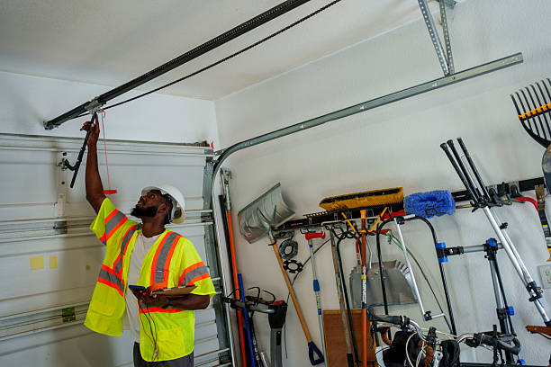 Professional Garage Door Installation technician working in Burnet County County, TX